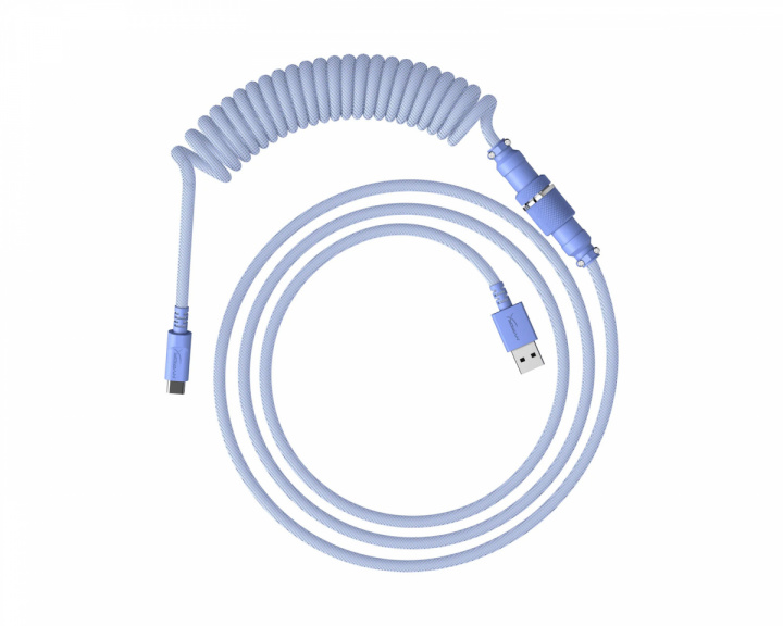 HyperX USB-C Coiled Cable - Vaaleanvioletti - Näppäimistön Kierrekaapeli