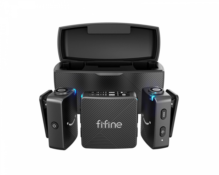 Fifine M9 Dual Wireless Microphone System - Langaton Mikrofonijärjestelmä