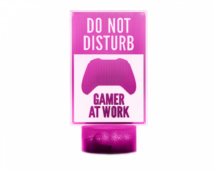 MaxCustom 3D Yölamppu - Do Not Disturb, Gamer at Work