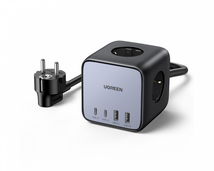 UGREEN DigiNest Cube 65W Power Strip (3 AC outlets + 65W 2A2C) - Jatkojohto