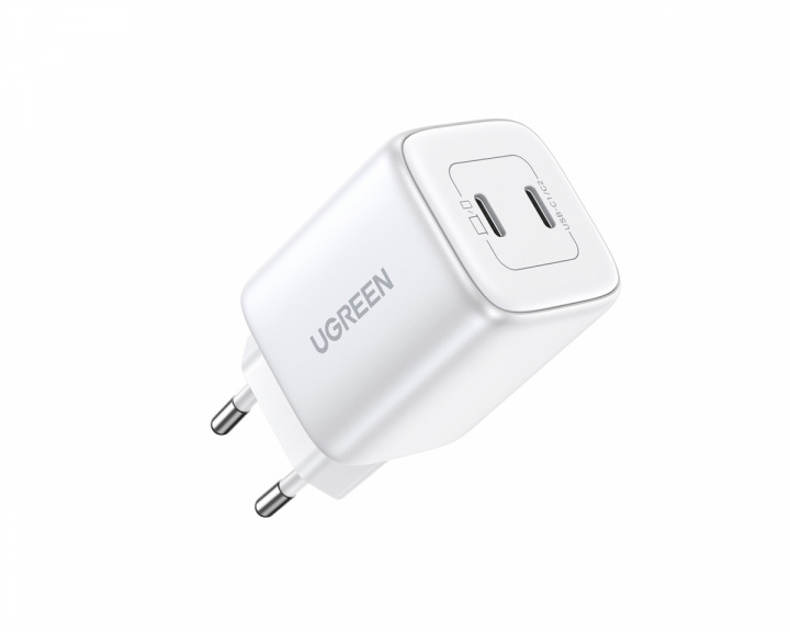 UGREEN Nexode Mini 45W Dual USB-C PD Wall Charger - Valkoinen Verkkovirtalaturit