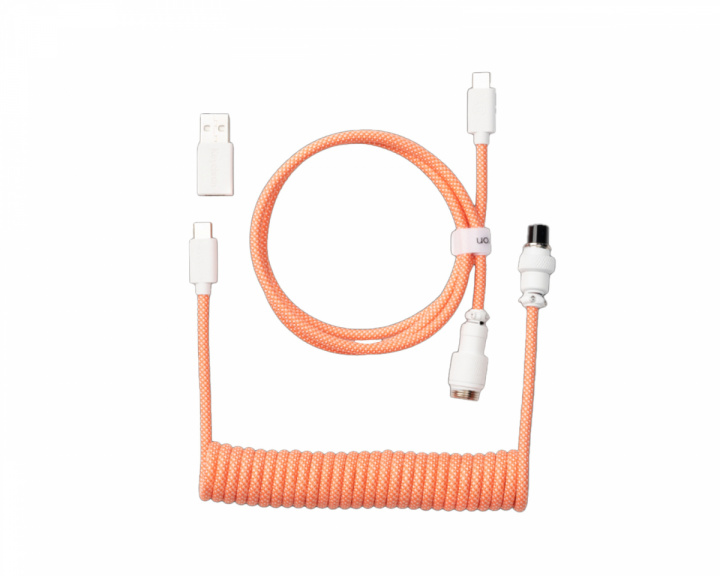 Keychron Custom Coiled Aviator Kaapeli USB-C - Pinkki/Oranssi