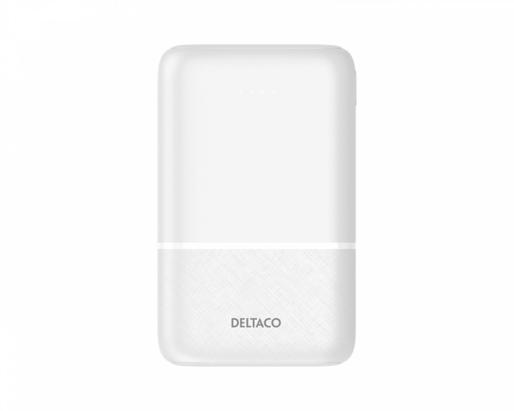 Deltaco 10.000 mAh Powerbank - Valkoinen