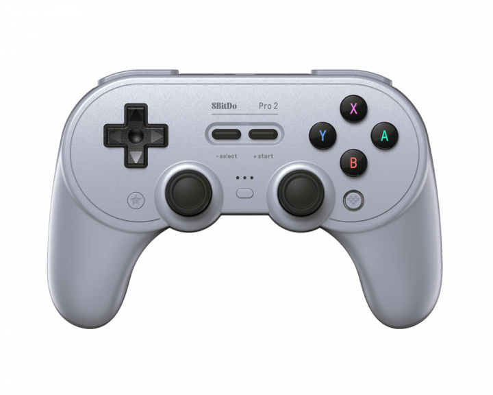 8Bitdo Pro 2 Bluetooth Gamepad Hall Effect Edition - Bluetooth-peliohjain - Harmaa