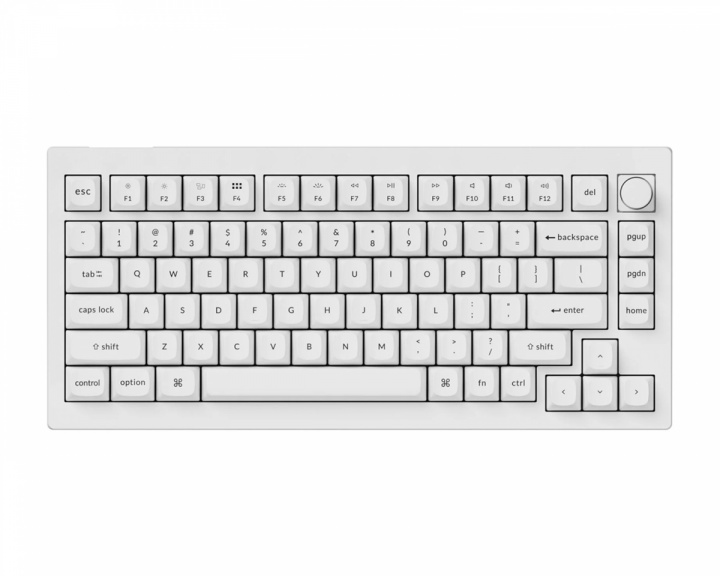 Keychron V1 75% Pelinäppäimistö Knob Version RGB Hotswap [K Pro Red] - Valkoinen
