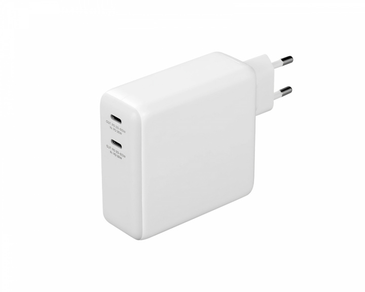 Deltaco USB-C Seinälaturi ja Powerbank 9600 mAh - Valkoinen