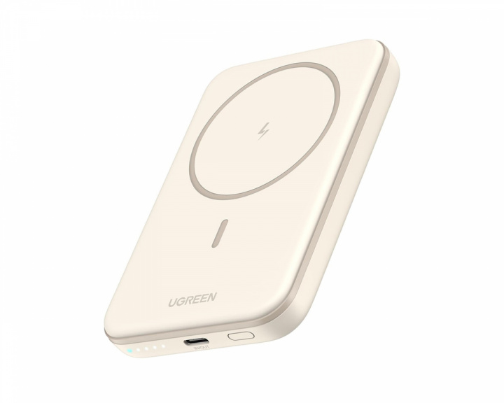 UGREEN Langaton Magneetti Powerbank 5000 mAh - Beige - Varavirtalähde