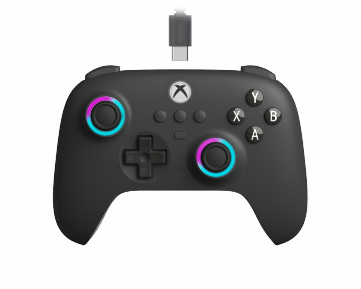 8Bitdo Ultimate C Wired Controller Xbox Hall Effect Edition - Tummanharmaa Ohjain