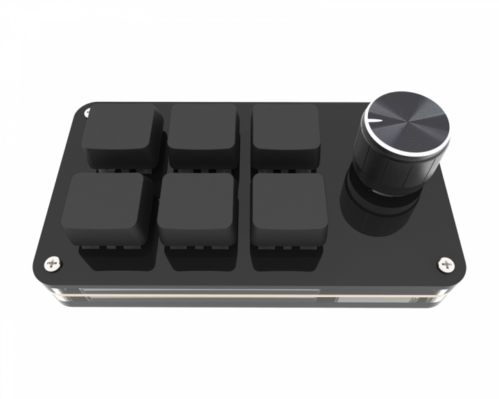 MaxMount 6-Key RGB Mini Mekaaninen Keypad kanssa Knob - Musta