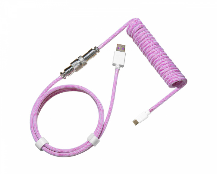 Cooler Master Coiled Cable USB-C > USB-A 1.5m - Aviator - Candy Magenta