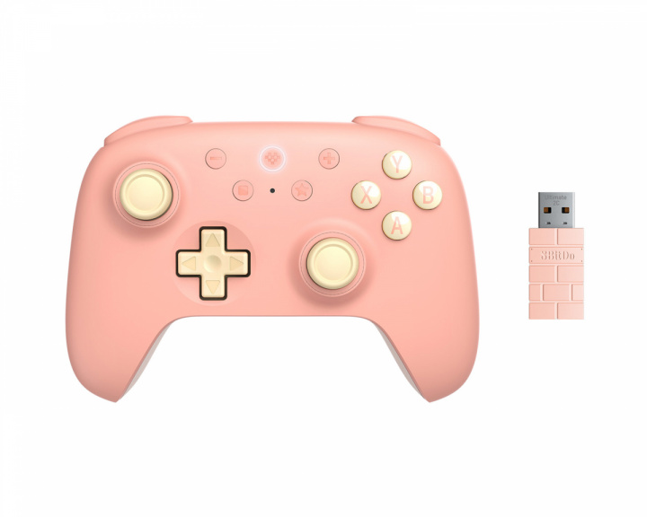 8Bitdo Ultimate 2C 2.4G Wireless Controller Hall Effect - Langaton Ohjain Peach
