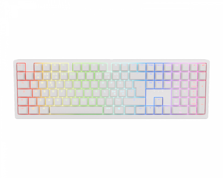 Ducky Zero 6108 Langaton RGB-näppäimistö - Valkoinen [Cherry MX2A Brown]