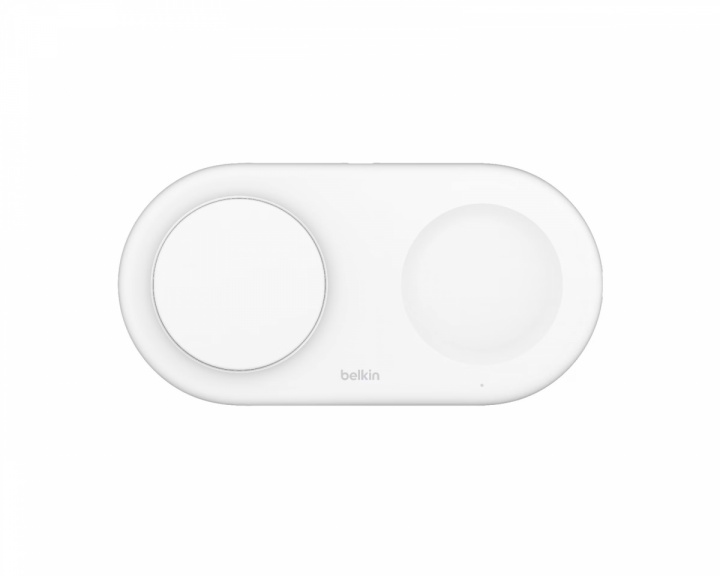 Belkin Boost Charge Pro 2-in-1 Qi2 Magneettinen Latausalusta - Valkoinen
