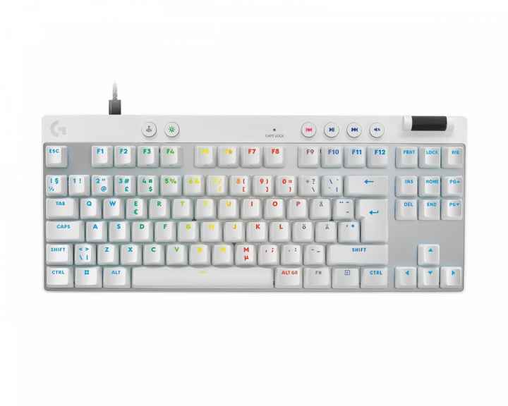 Logitech Pro X TKL Rapid Langallinen Pelinäppäimistö [Linear] - Valkoinen