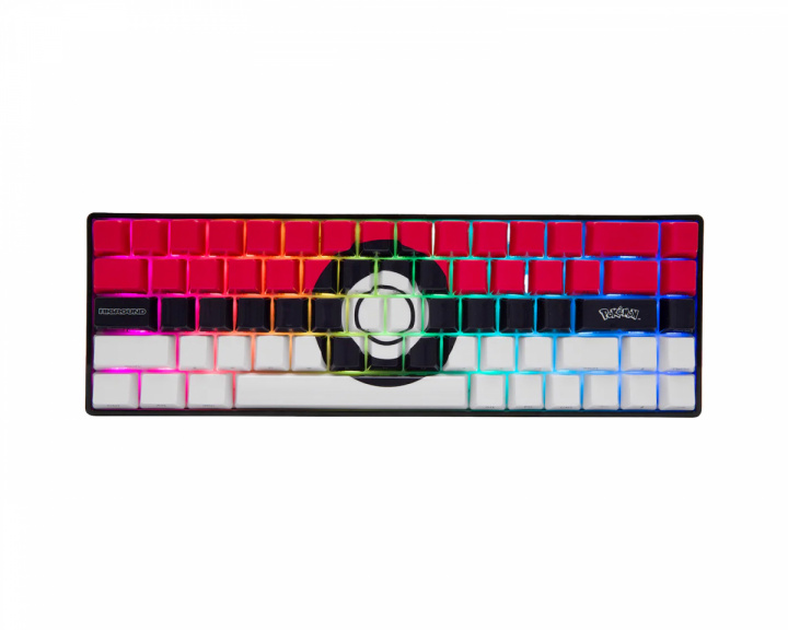 Higround Pokémon Base 65 Hotswap-Pelinäppäimistö - ANSI - Poké Ball [White Flame]