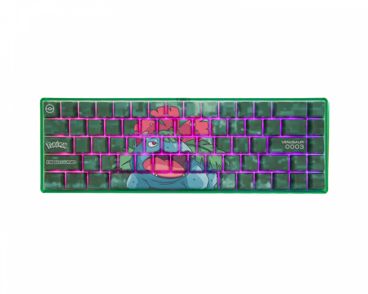 Higround Pokémon Base 65 Hotswap-Pelinäppäimistö - ANSI - Venusaur [White Flame]