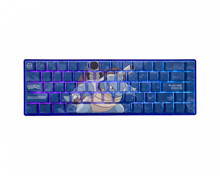 Higround Pokémon Base 65 Hotswap-Pelinäppäimistö - ANSI - Blastoise  [White Flame]