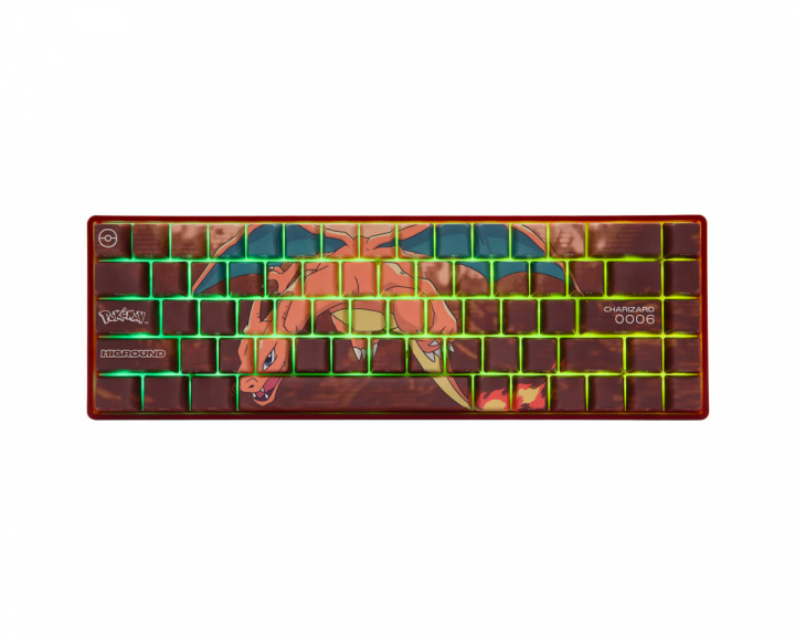 Higround Pokémon Base 65 Hotswap-Pelinäppäimistö - ANSI - Charizard [White Flame]