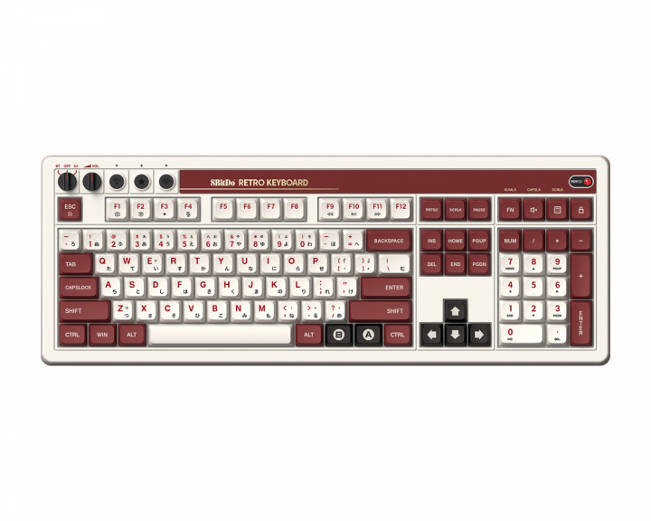 8Bitdo Retro 108 Mechanical Keyboard - Langaton Näppäimistö ANSI - Fami Edition