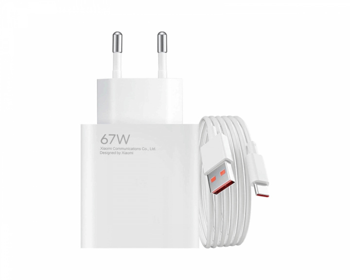 Xiaomi 67W HyperCharge Combo Laturi USB-A - Valkoinen