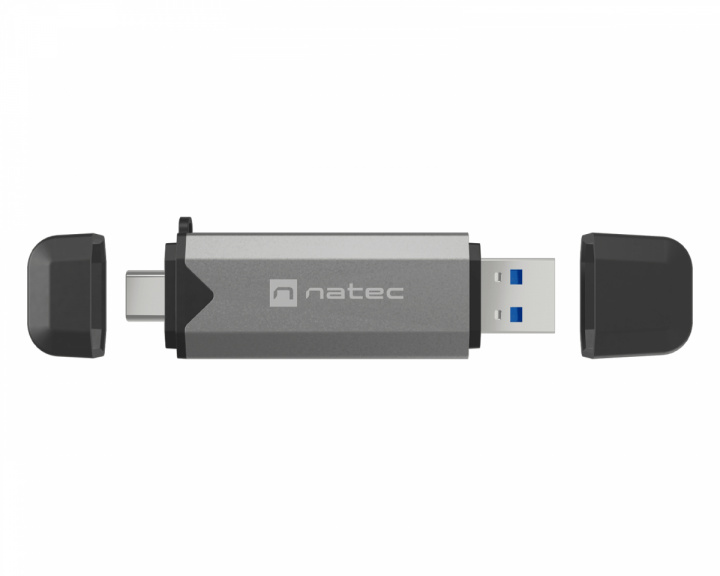 Natec Scarab 3 Kortinlukija SD/MICRO SD USB 3.1 (USB-A & USB-C) - Musta