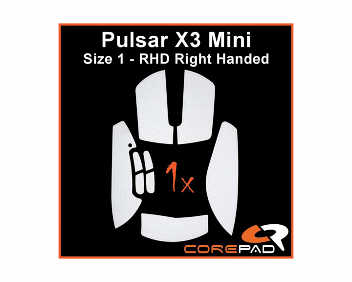 Corepad Soft Grips for Pulsar X3 Mini RHD - Valkoinen