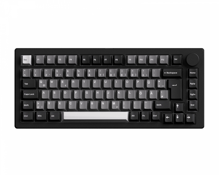 Monsgeek M1 V5 VIA Langaton näppäimistö - Black & Silver [V3 Piano Pro]