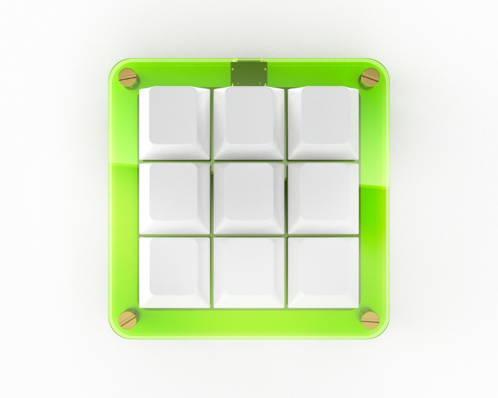 MaxCustom 9-Key MacroPad - Keltainen