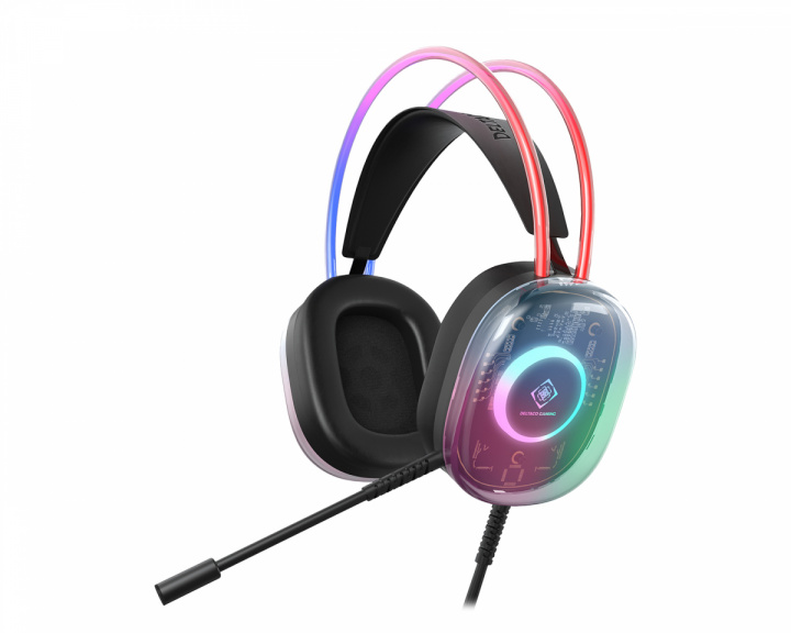 Deltaco Gaming DH230 Semi-transparant RGB Pelikuulokkeet - Musta
