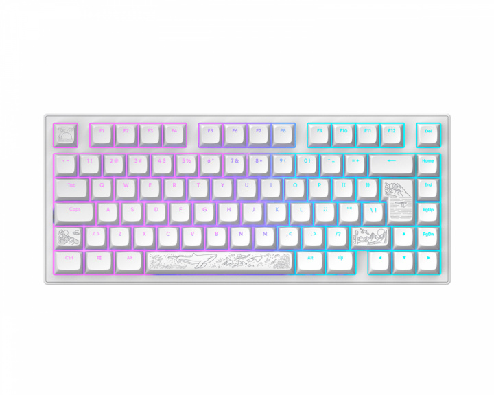  ALU81 Gaming Näppäimistö RGB - Terra Nostra [g3ms Moonstone] - Valkoinen
