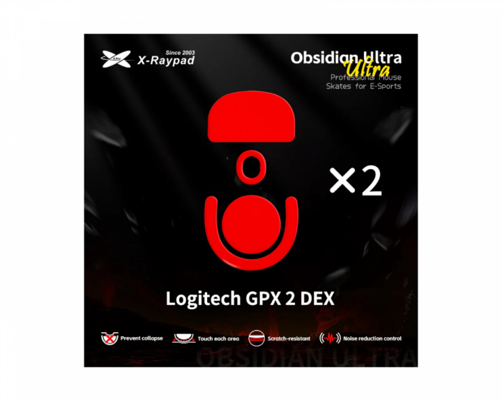 X-raypad Obsidian Ultra Skates Logitech G Pro X 2 DEX
