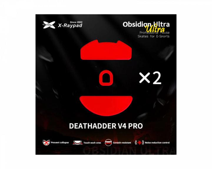 X-raypad Obsidian Ultra Skates Razer Deathadder V4 PRO:lle