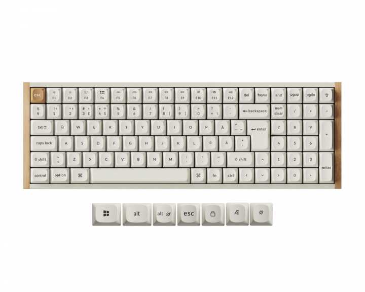 Keychron K4 HE SE QMK ISO Langaton Näppäimistö [Gateron 2.0 Purple Magnetic Switch] - Wood White