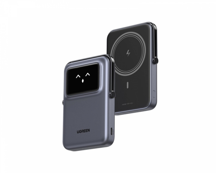  Uno 5000mAh magneettinen langaton power bank - Harmaa