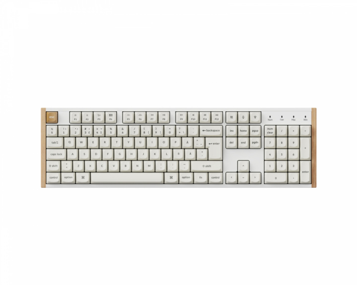  K10 HE SE Langaton QMK -näppäimistö [Gateron 2.0 Purple Magnetic Switch] - Wood White