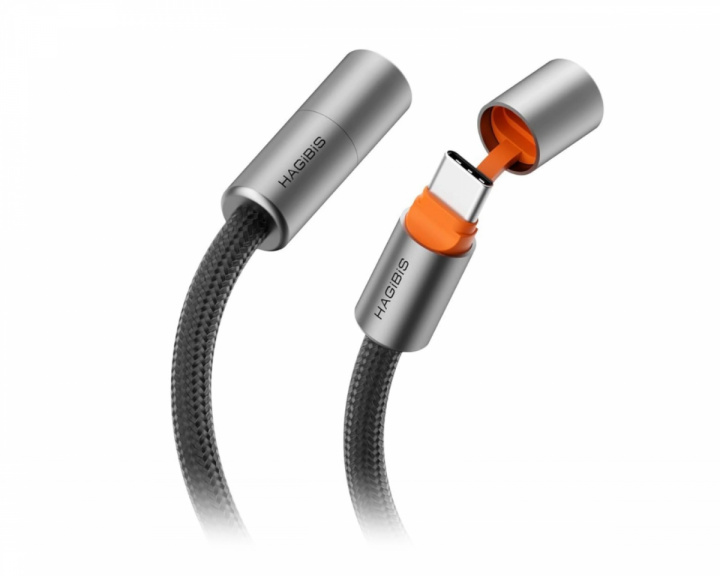 USB-C 240W Pikalatauskaapeli suojakannella – Oranssi – 1,2 m