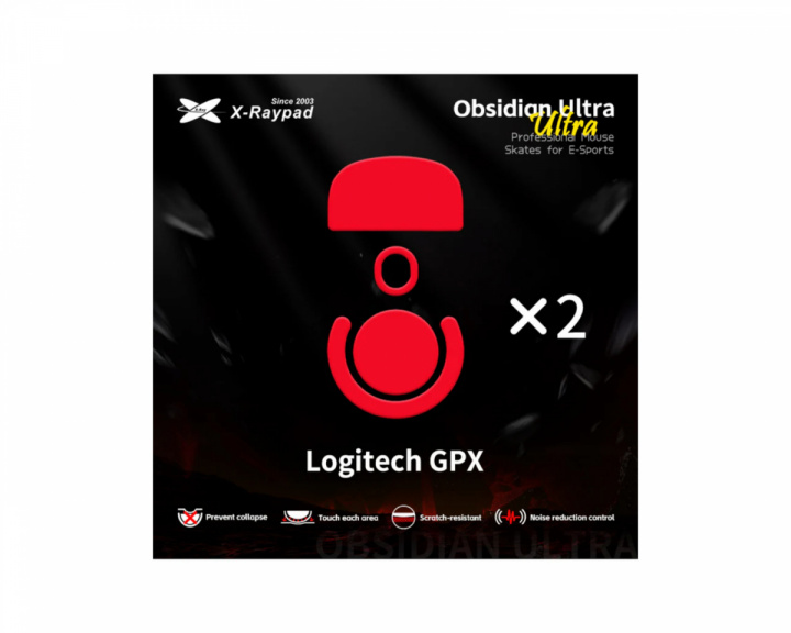 X-raypad Obsidian Ultra -rullaluistimet Logitech GPX