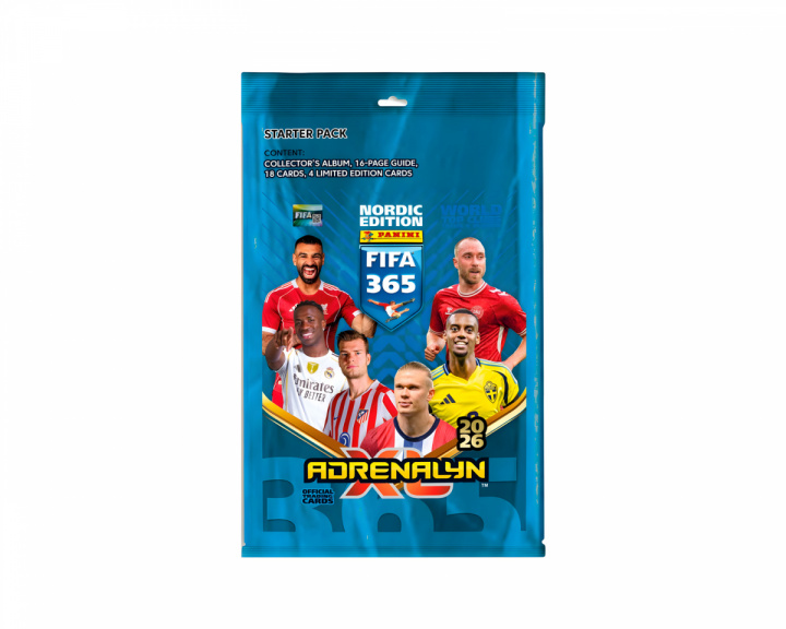 Panini FIFA 365 AdrenXL 2026 Aloituspaketti - Jalkapallokortit