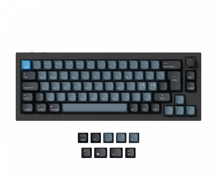  Q2 Pro Hotswap Knob ISO Näppäimistö - Musta [K Pro Red]