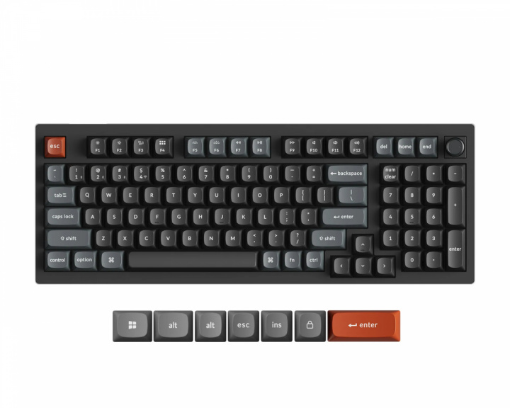  V5 Ultra 8K Hotswap Knob Langaton ISO Näppäimistö - Musta [Silk POM Brown]