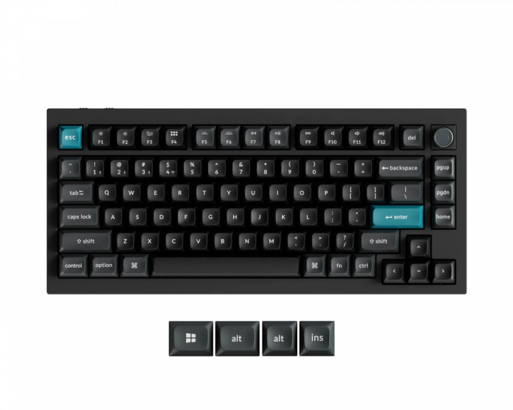  Q1 Ultra 8K Hotswap Knob Langaton ISO Näppäimistö - Musta [Silk POM Brown]