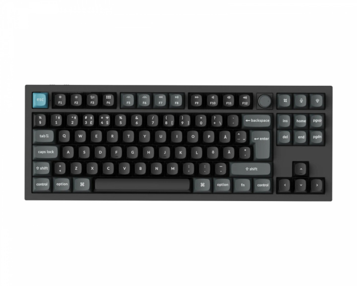 Keychron Q3 Ultra 8K Hotswap Knob Langaton ISO Näppäimistö - Musta [Silk POM Banana]