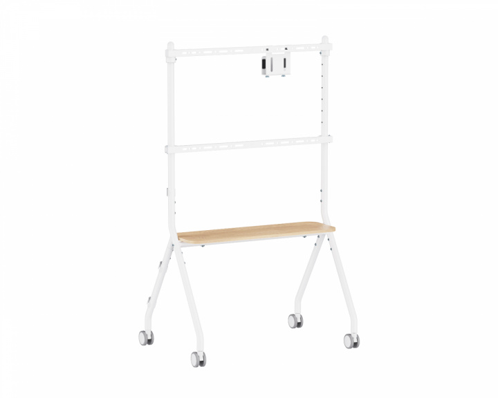  Easel Studio Liikuteltava TV-teline pyörillä – Valkoinen