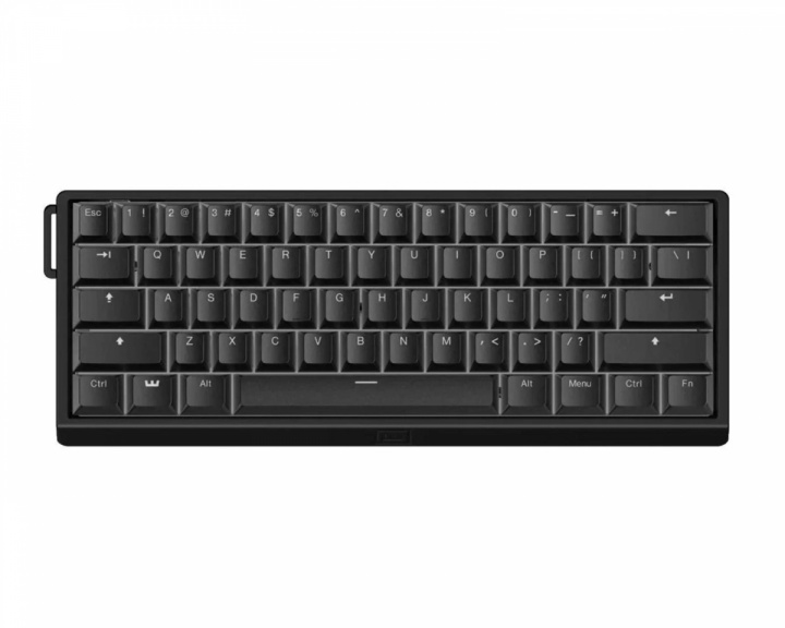  60HE V2 -näppäimistö - ANSI Non Split Spacebar - Black Aluminum