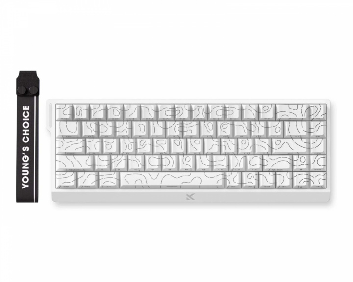  Ace 68 E-Sport ANSI Näppäimistö - Valkoinen Topografinen [Ice Rhino Magnetic]