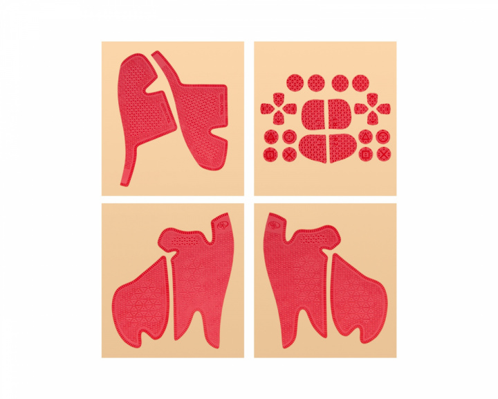  PS5 DualSense Edge - Controller Grip Tape - Ultra Version - Punainen