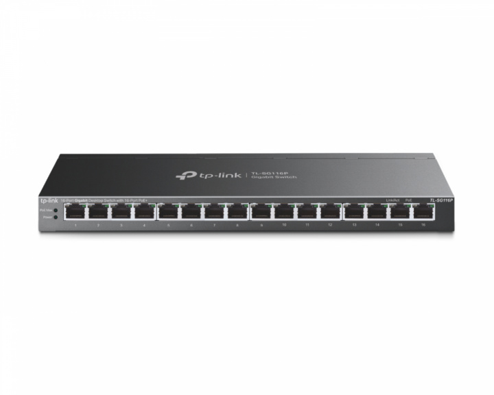  TL-SG116P 16-Port Gigabit Desktop Switch jossa 16-Port PoE+