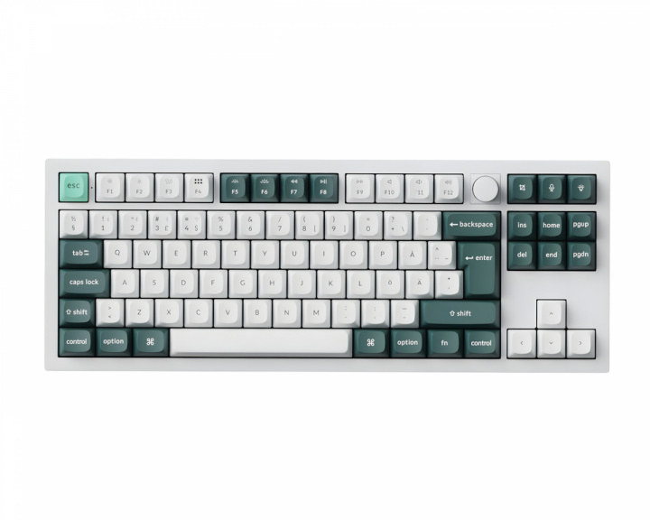  Q3 HE 80% Knob QMK Langaton Näppäimistö [Gateron Purple Magnetic] - Shell White