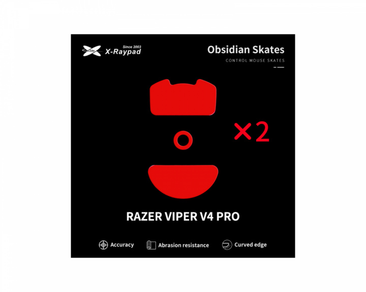 X-raypad Obsidian Mouse Skates Razer Viper V4 Pro