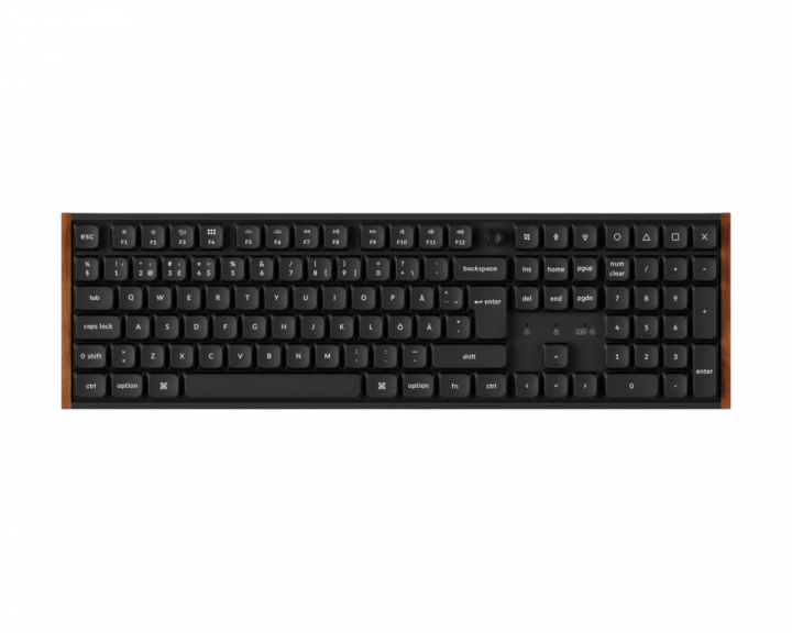 K5 Ultra Low-Profile 100% 8K Langaton Näppäimistö - Wood Black [Keychron Milk POM Brown]
